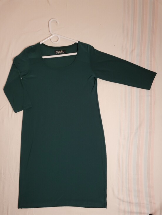 Sympli Dresses & Skirts - Sympli Green Midi Dress Three Quarter Sleeve Size 6
